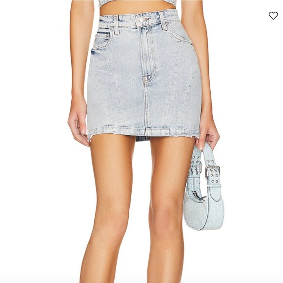 GRLFRND Gemma Corset Mini Skirt In Color Bel Air - Picture 1 of 10